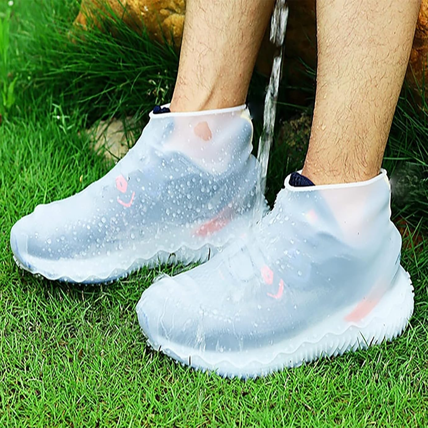 Silicone Reusable Boots Shoes Cover or Men Women, Non-Slip Outdoor Waterproof Shoe Protectors