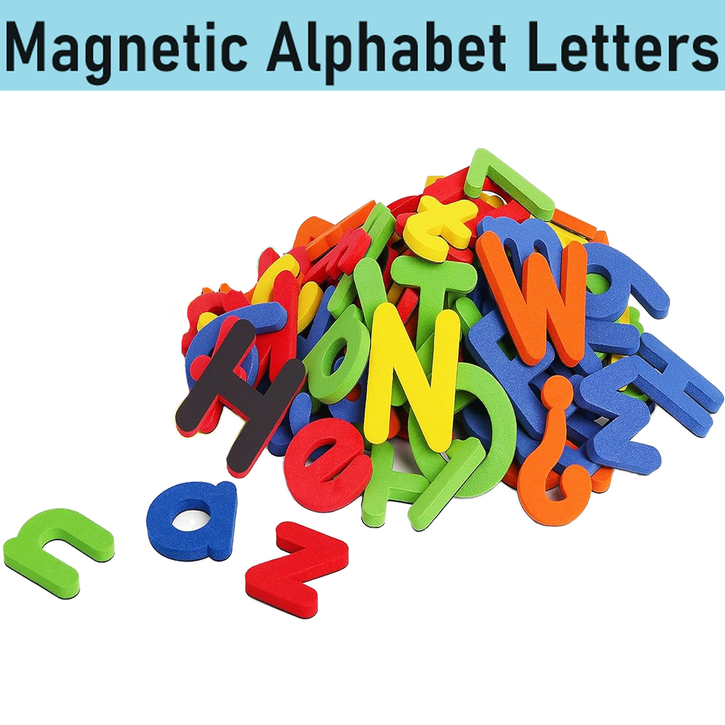 Magnetic Letters Numbers Colorful Educational Set Spelling Counting Uppercase Lowercase