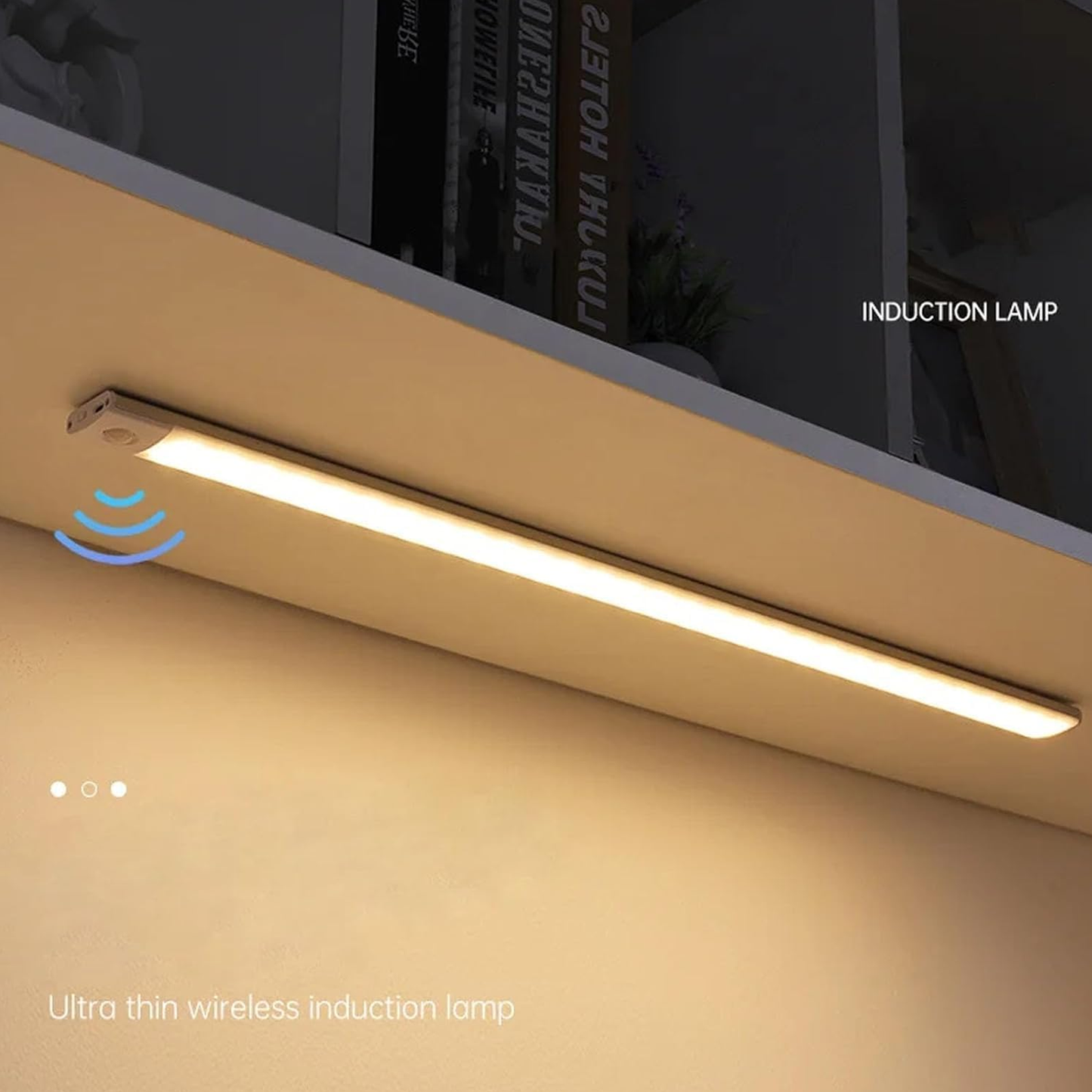 Wireless LED Under Cabinet Lights with USB Rechargeable Self Adhesive Wall Lights for Closet, Indoor