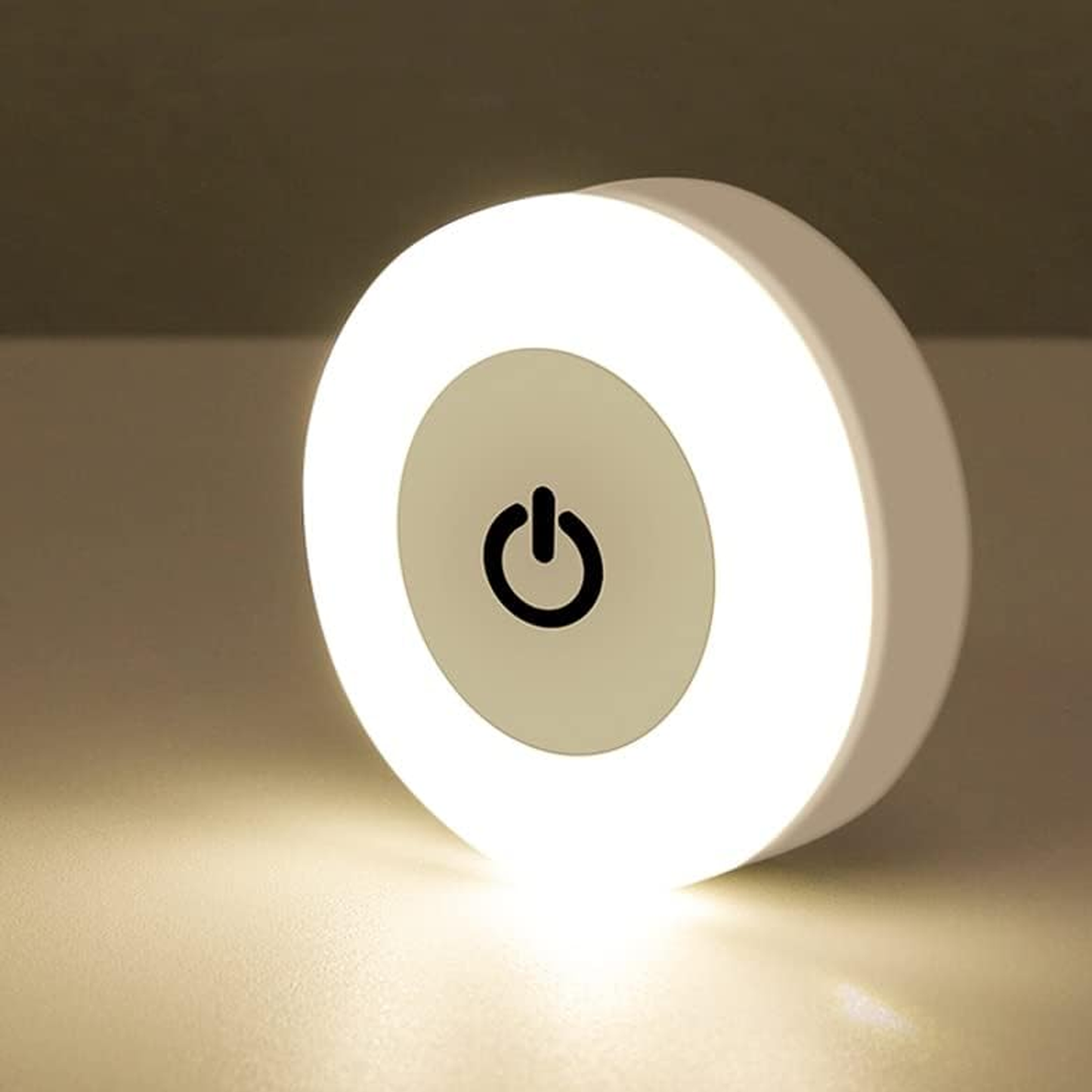 Round LED Touch Sensor Night Lights 3 Modes USB Rechargeable Wall Lights for Bedroom, Living Room