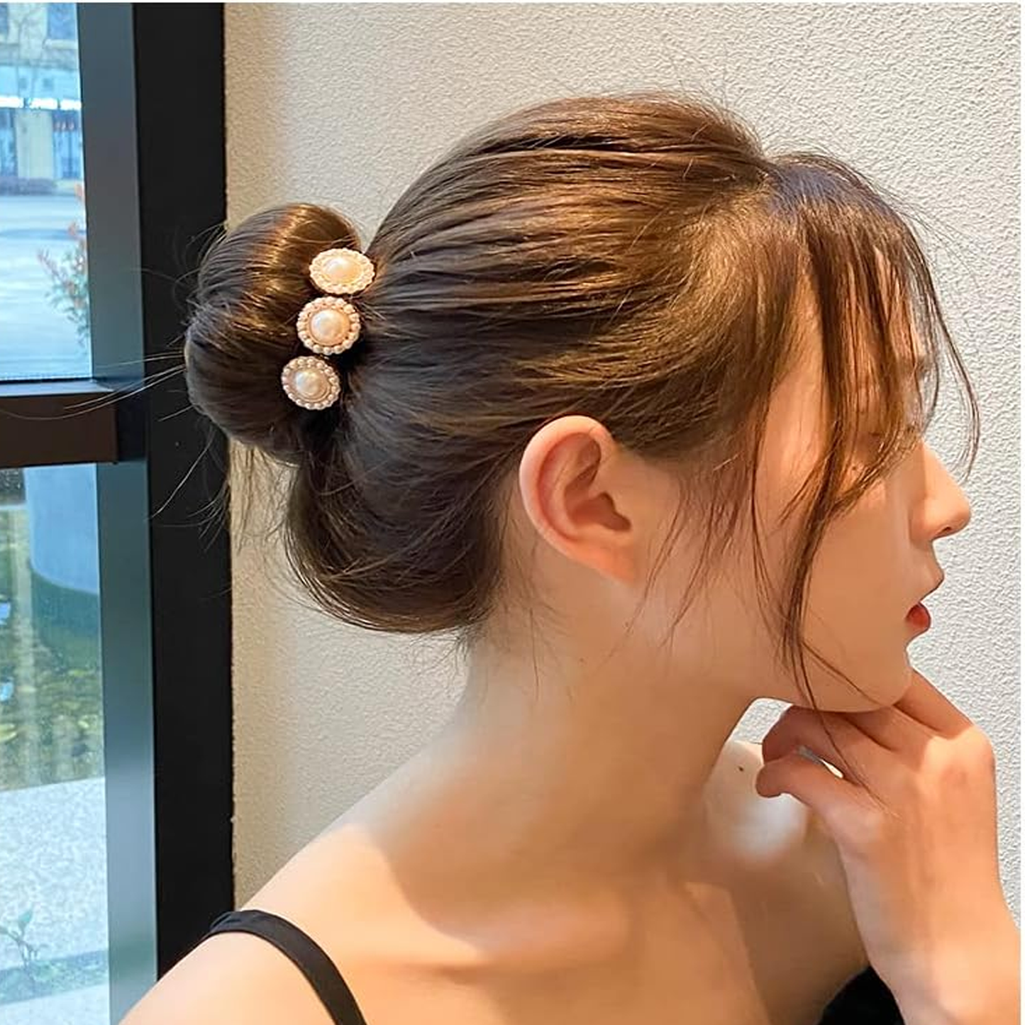 Flower Pearl Hair Bun Maker Deft Hair Twister Bun Shaper French Hairstyle for Girls Hair