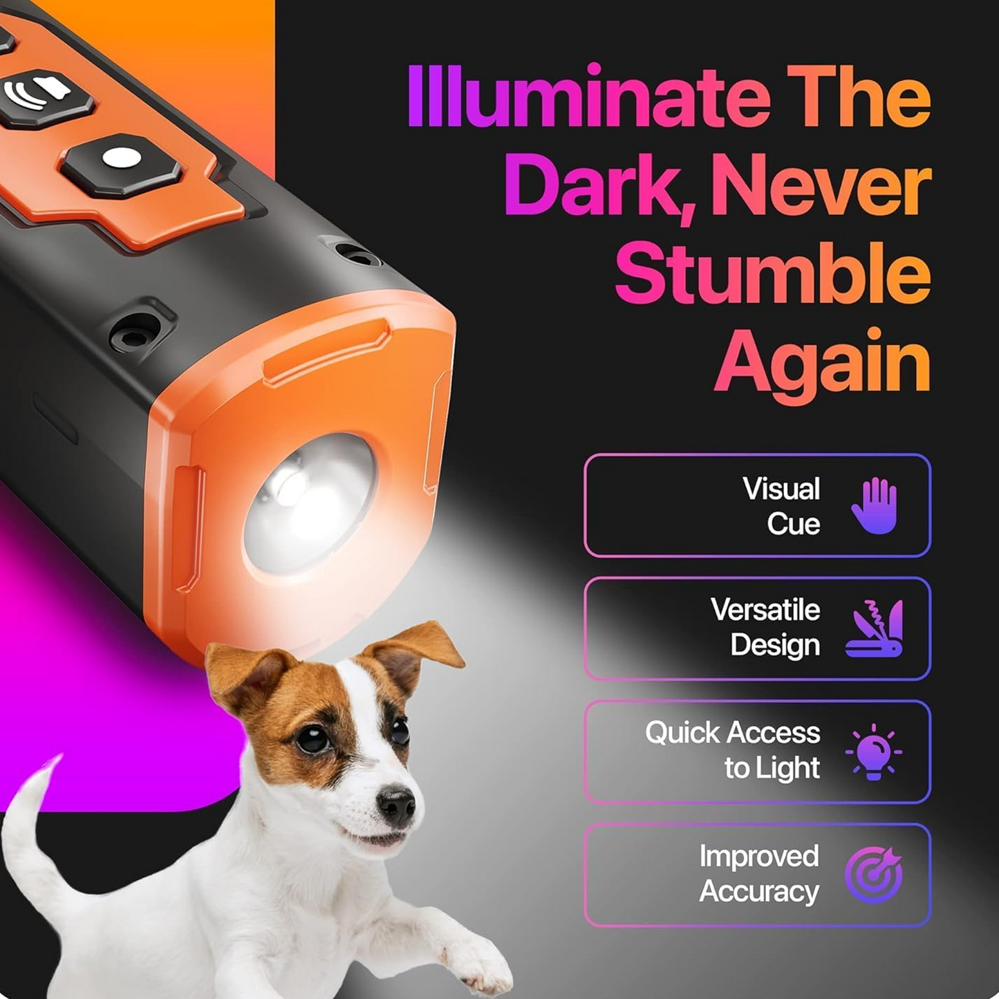 Dog Bark Deterrent Devices, Dog Training Tool, Anti Bark Device for Barking Silencer Indoor & Outdoor