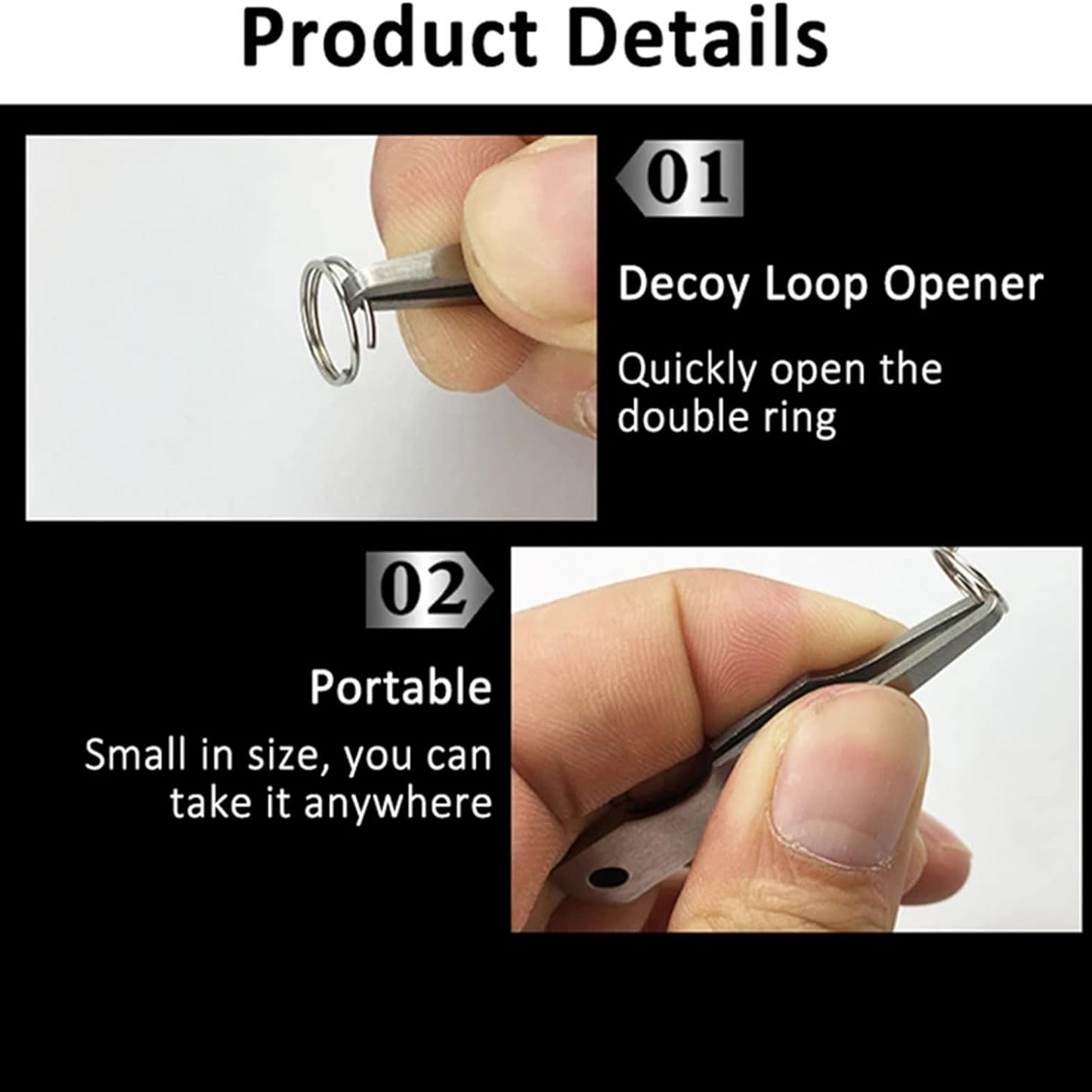 Double Opening Mini Pliers Quick Split Rings Opener Tool Tweezers Use Fishing Opener Pliers