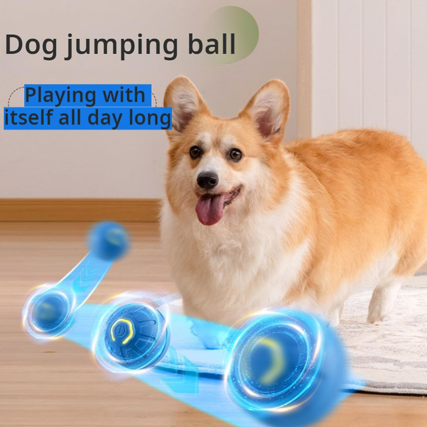 Self-Rolling Dog Ball Toys Automatic Bouncing  Vibrating Ball Interactive Toys for Dogs