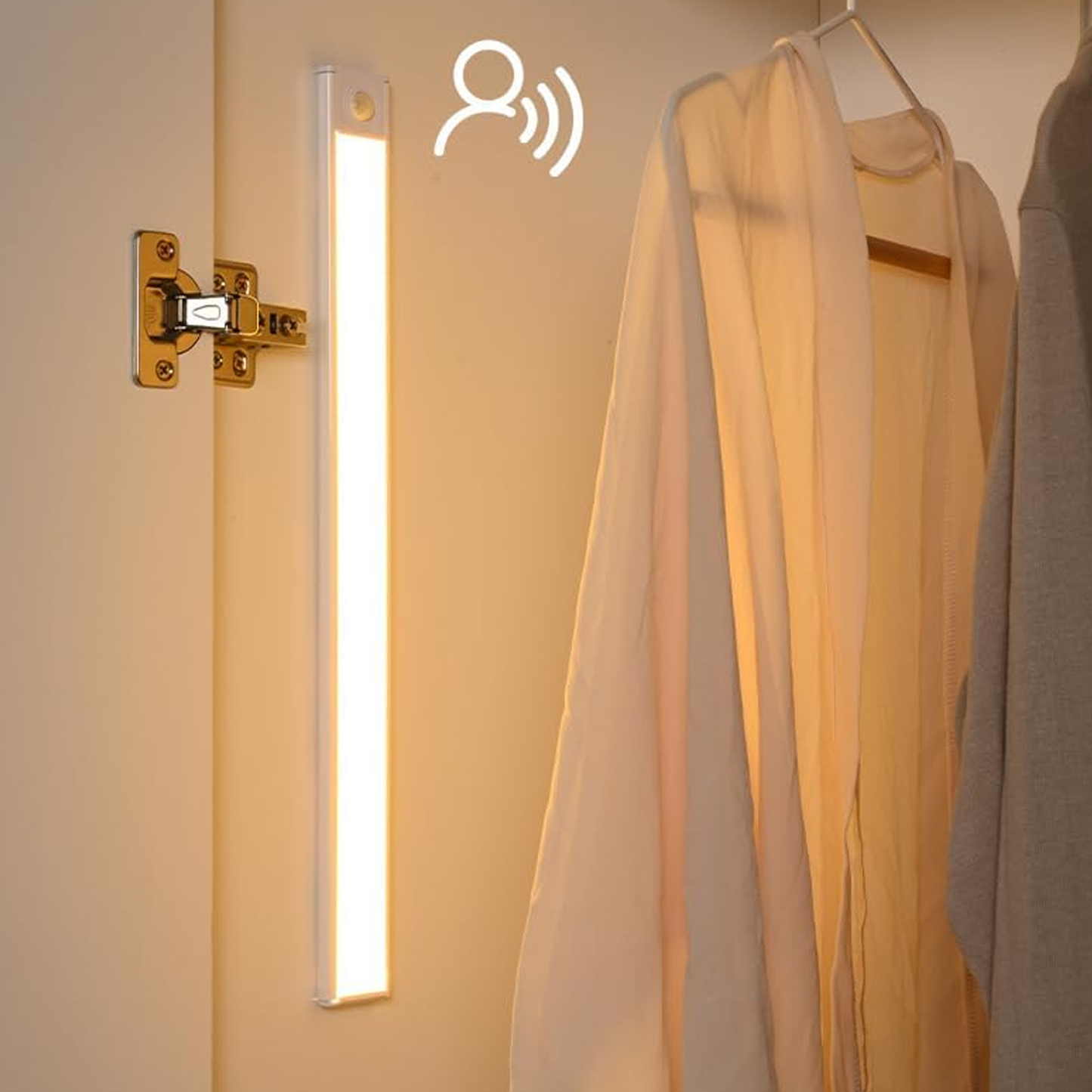 Wireless LED Under Cabinet Lights with USB Rechargeable Self Adhesive Wall Lights for Closet, Indoor