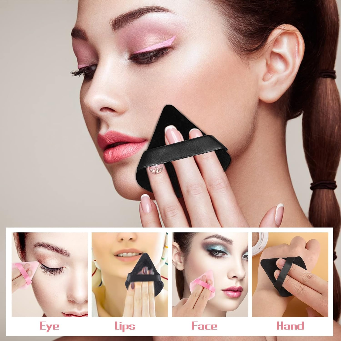 Powder Puff Triangle Makeup Sponge Setting Puff for Loose Powder Body Powder Beauty Makeup Tools