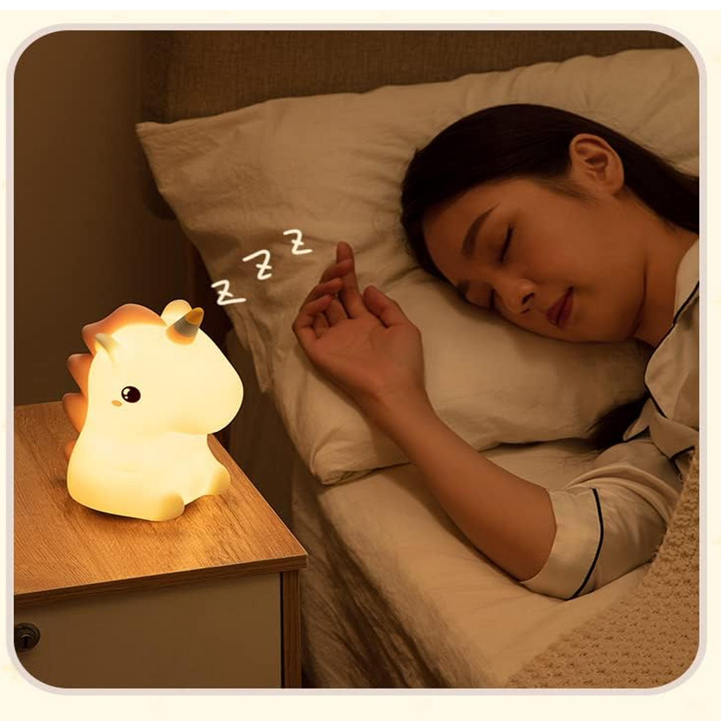 Unicorn Night Light USB Rechargeable Cute Light for Kids Bedroom, Toddler, Baby, Christmas Gifts