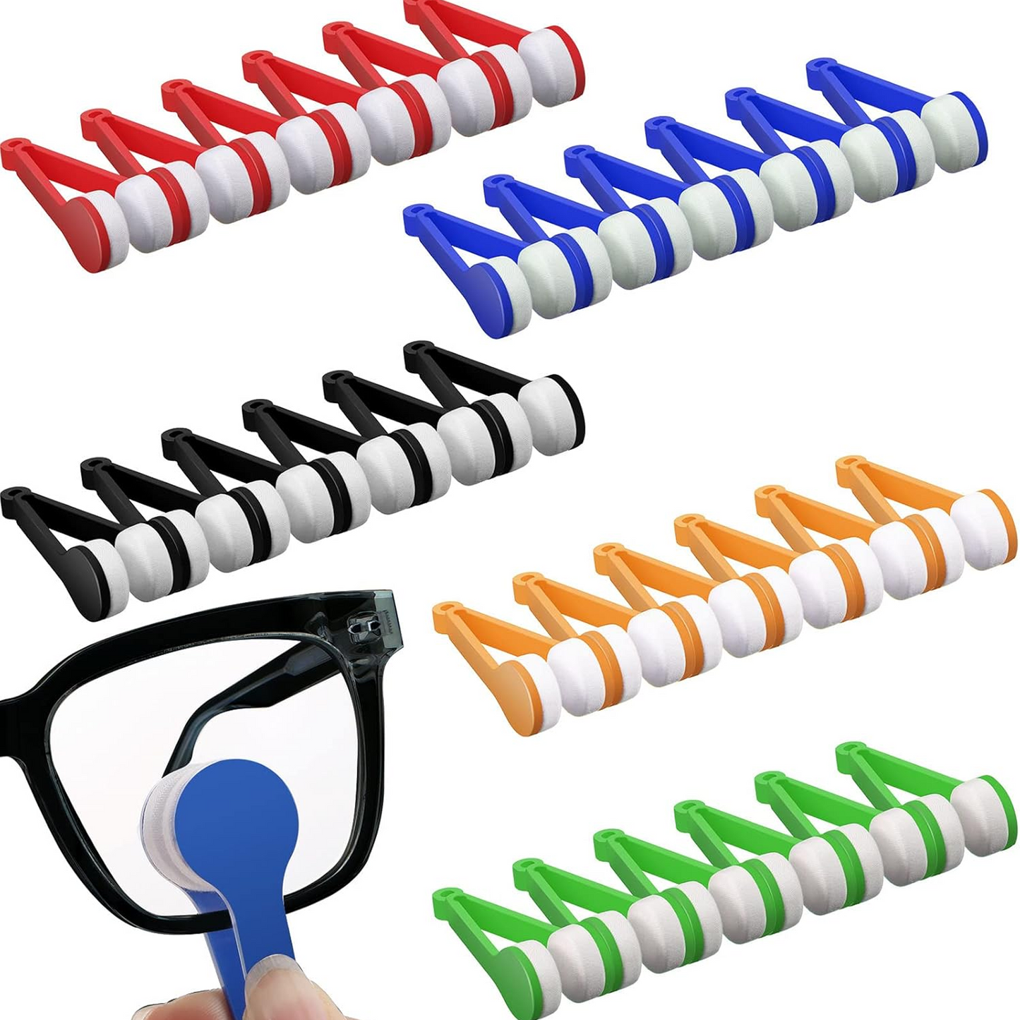 Sun Glasses Eyeglass Microfiber Spectacles Cleaner Soft Brush Cleaning Tool Microfiber Eyeglasses Cleaner Cleaning Clip