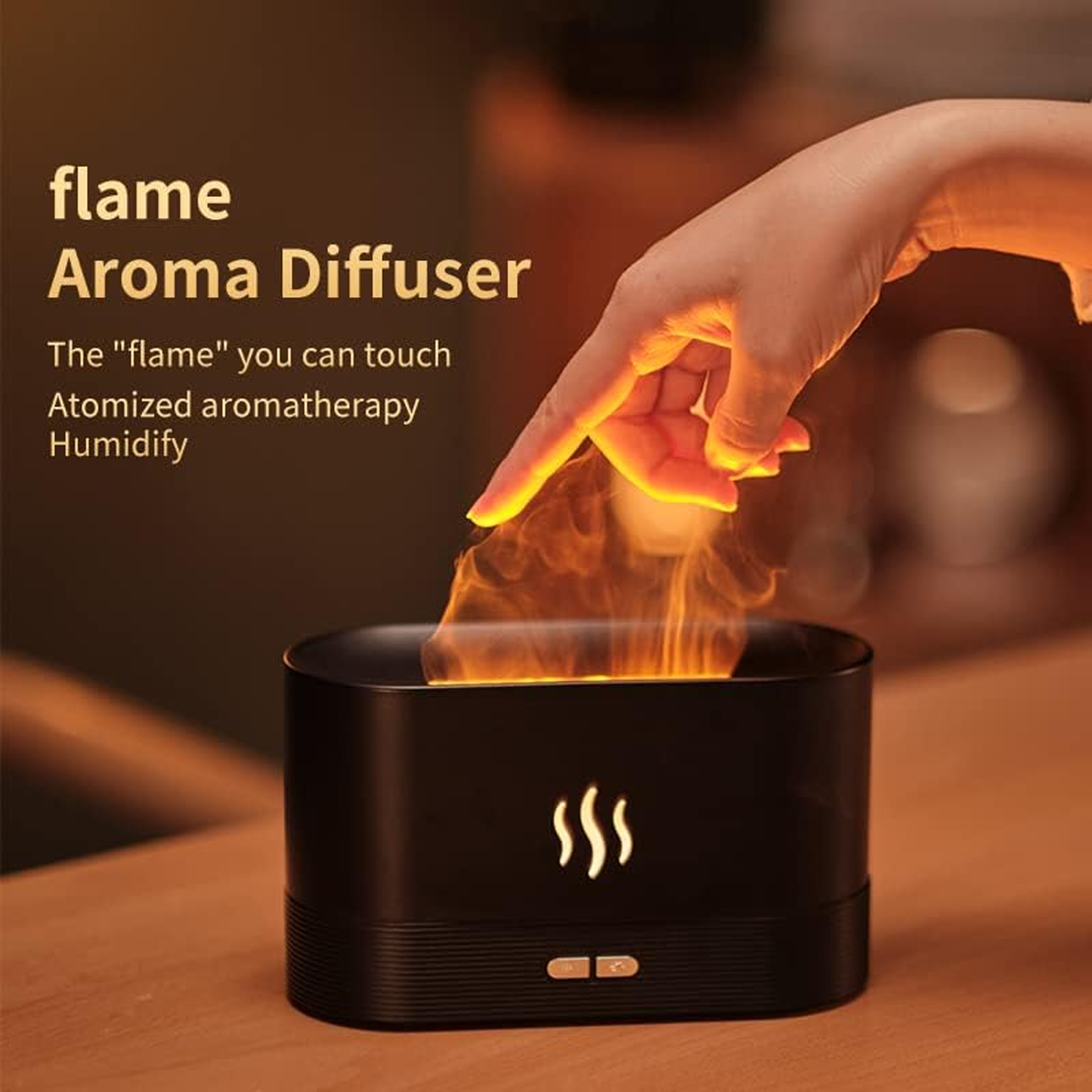 Colorful Flame Air Aroma Diffuser Humidifier 7 Flame Colors Oil Diffuser for Home, Office, Yoga