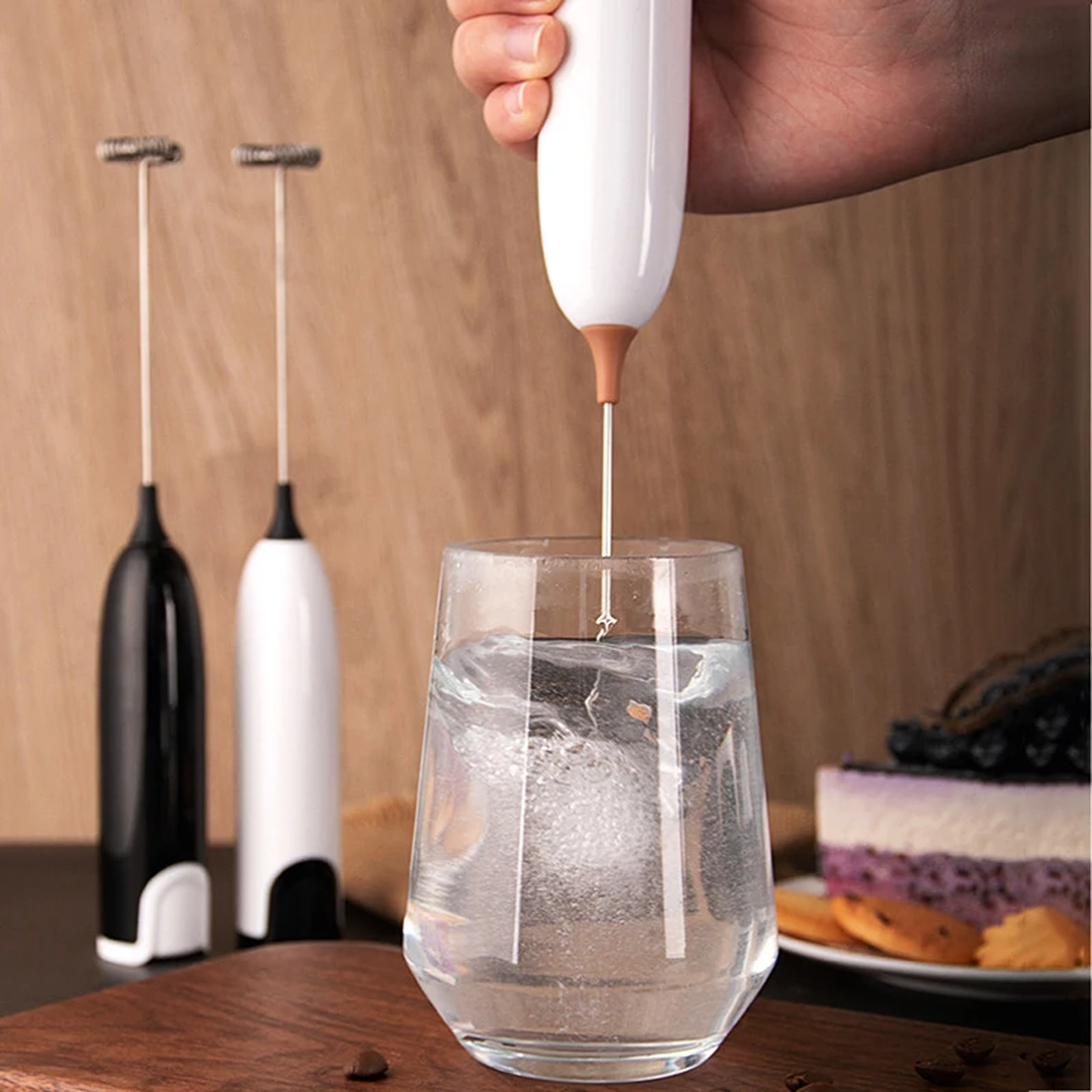 Electric Powerful Milk Frother Fast Handheld Drink Mixer Foam Maker for Coffee, Lattes, Cappuccino, Frappe