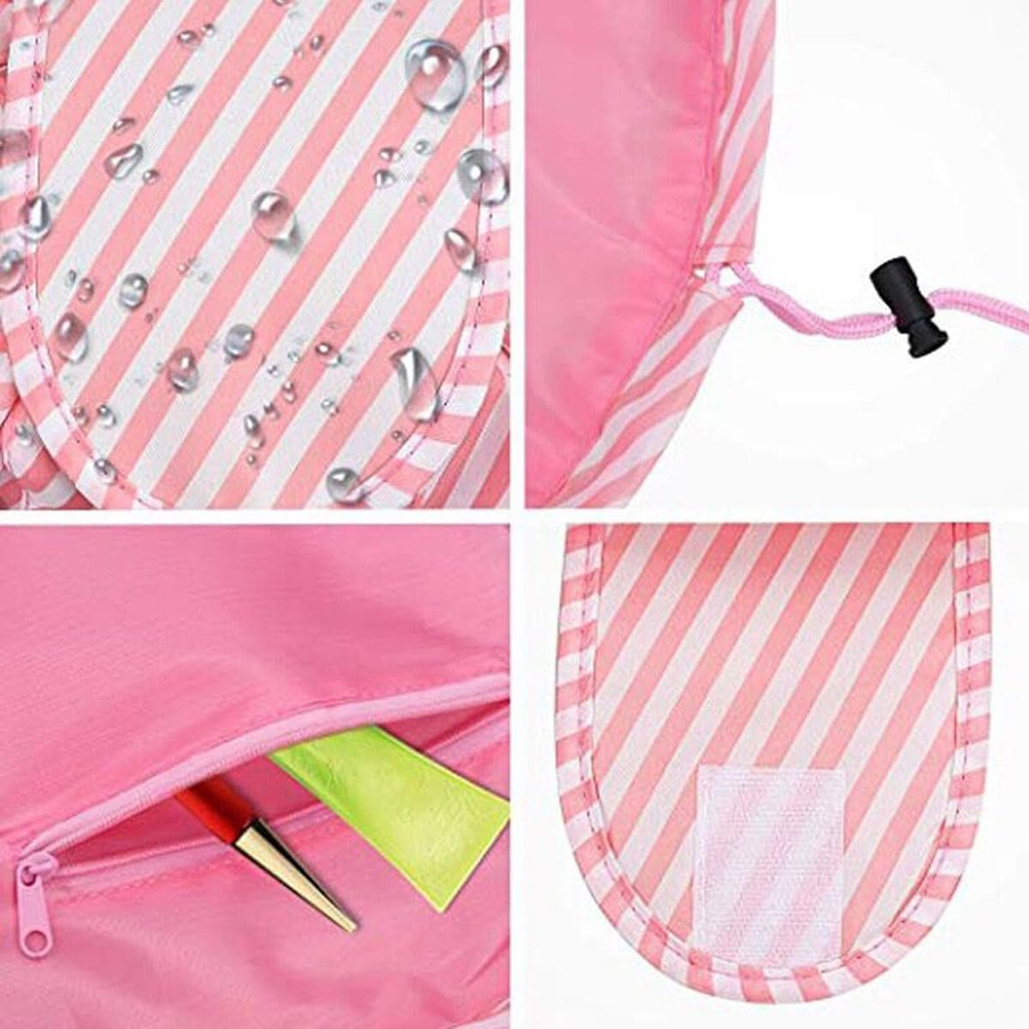 Drawstring Makeup Bag Organizer Water-Resistant Cosmetic Pouch for Travel & Durable Toiletry Bag