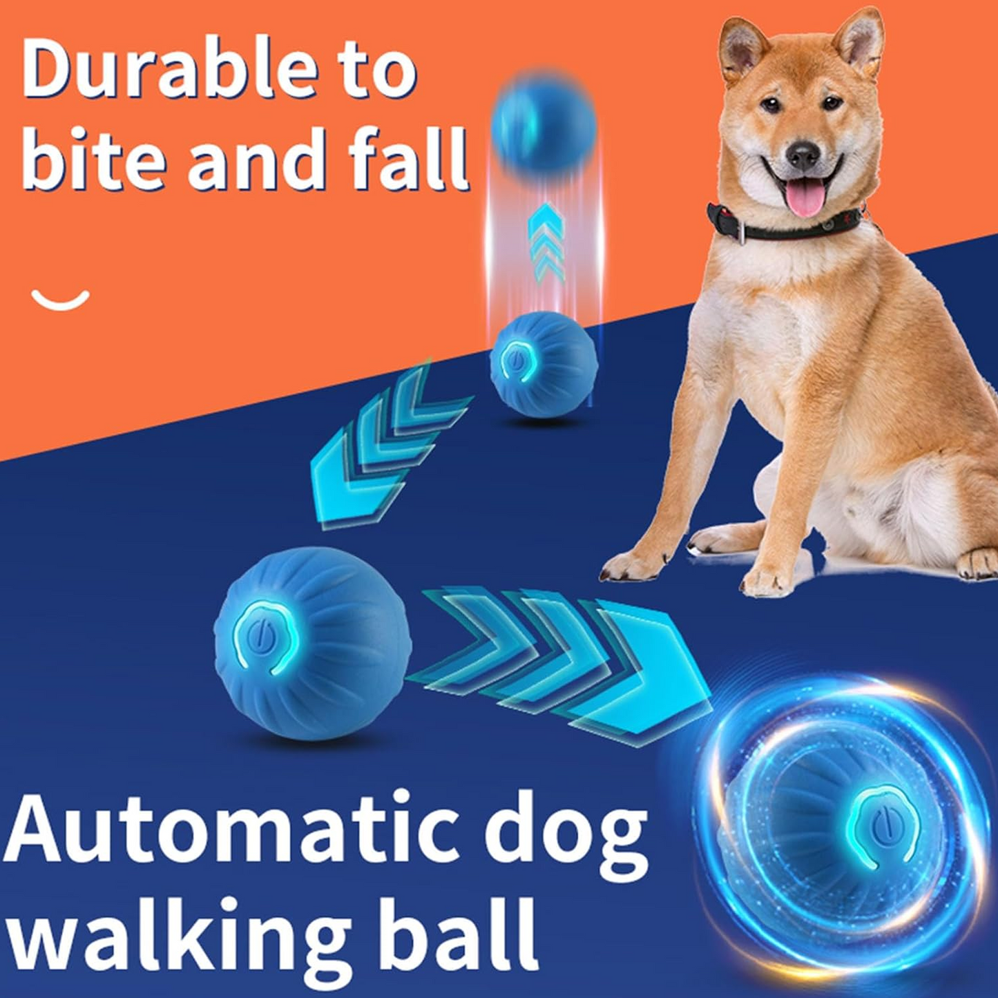 Self-Rolling Dog Ball Toys Automatic Bouncing  Vibrating Ball Interactive Toys for Dogs