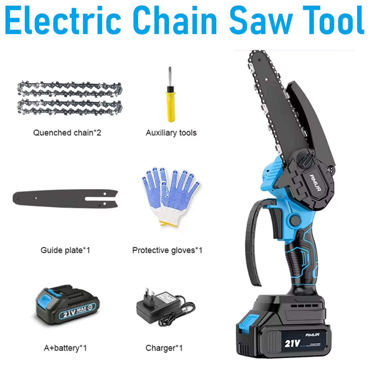 Portable High-performance Handheld Chain Saw Super Handheld Rechargeable Chain Saw for Wood/Trees Cutting