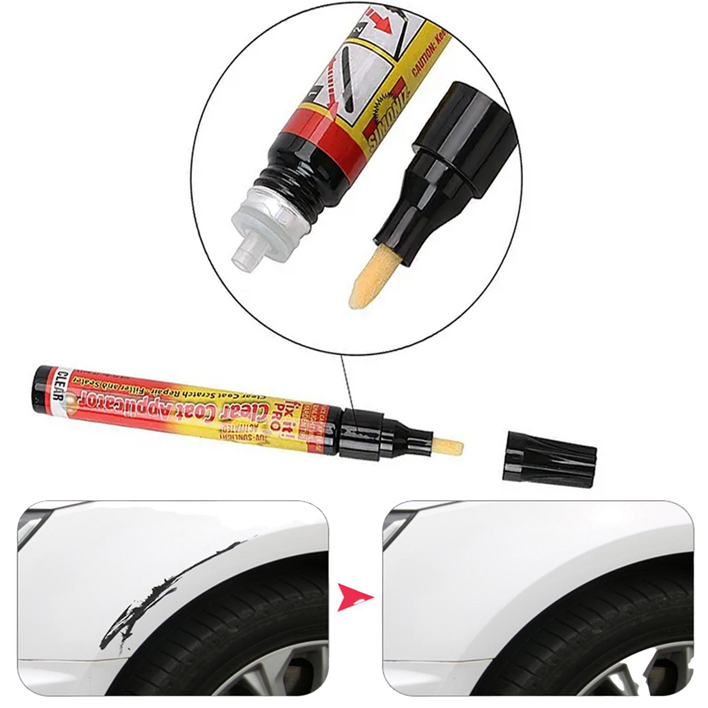 Car Scratch Repair Pen Clear Coat Pen Filler & Sealer Painting for All Cars, Not for Deep Scratch