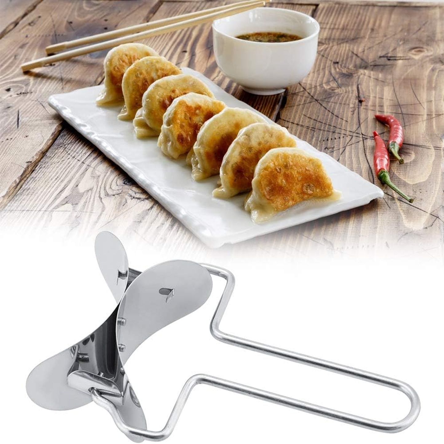 Stainless Steel Ravioli Dough Cutter Circle Dumpling Wrapper Skin Maker Pastry Cutting Tool