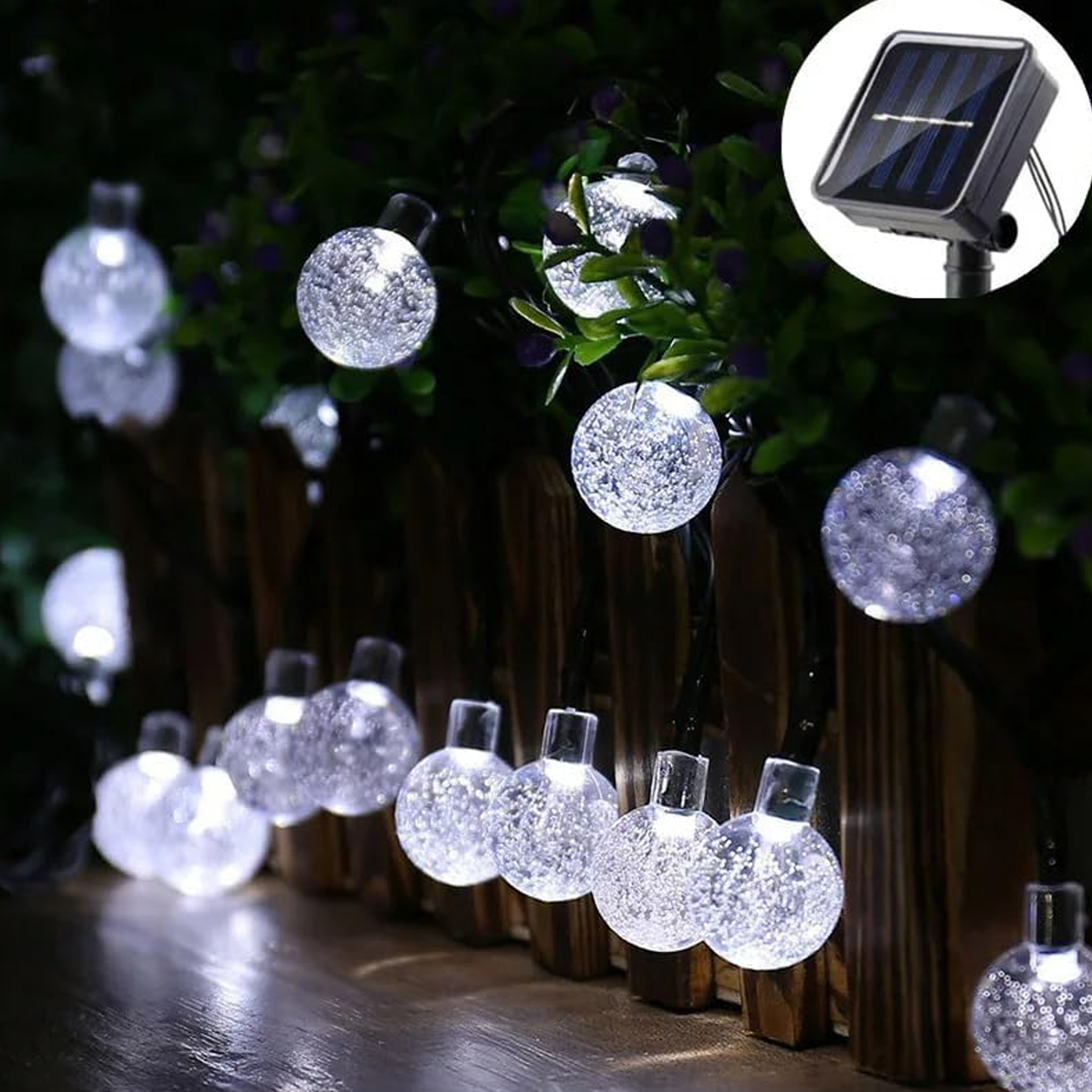 Solar Bubble Balls Lamp String Lights Outdoor Water Drops Outdoor Waterproof Orb Christmas Lights Patio Holiday Party