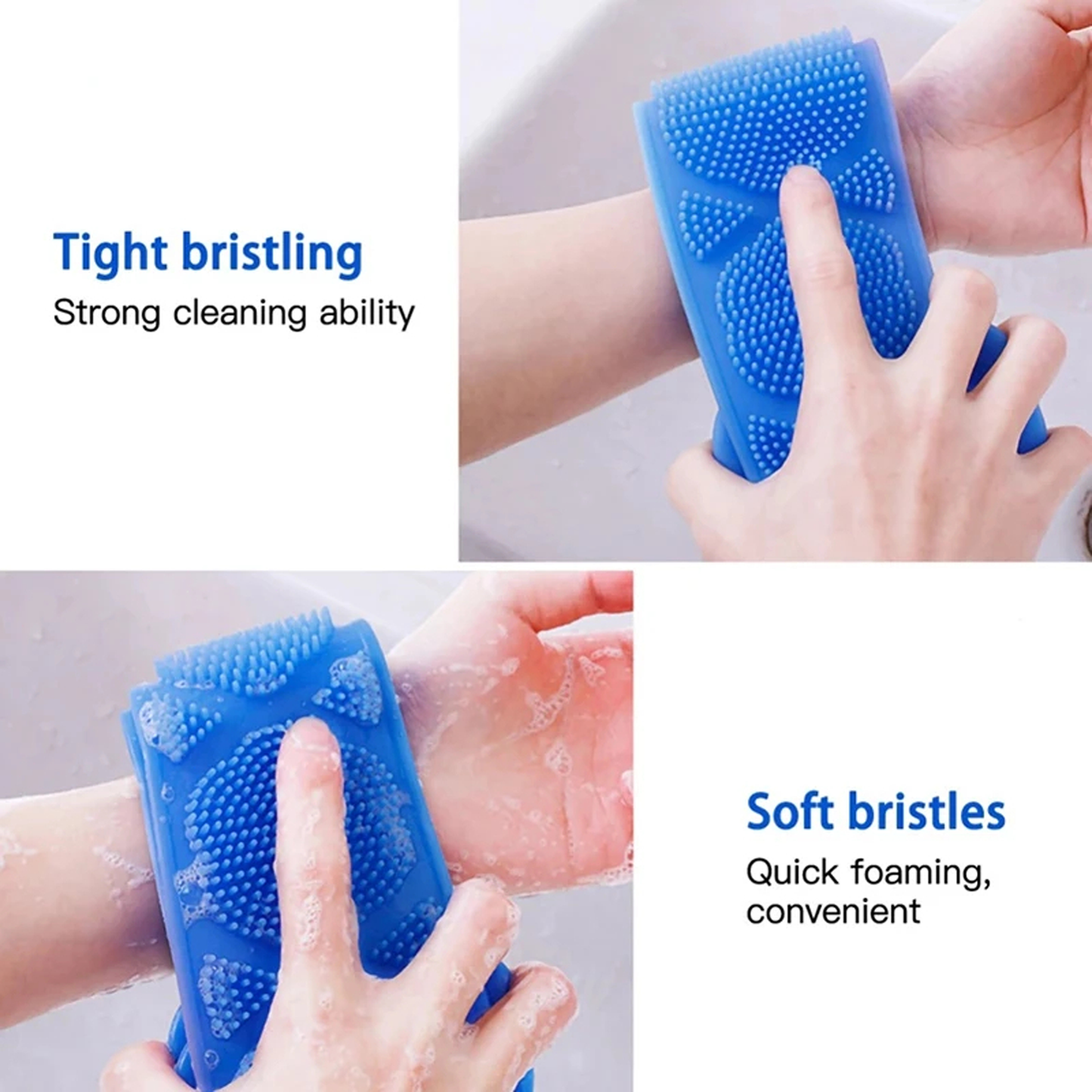 Body Silicone Brush Scrub Body Exfoliating Sponge Brush Bathroom Shower Back Brush Bath Scrub Clean Tool Stain Removal Bath Belt