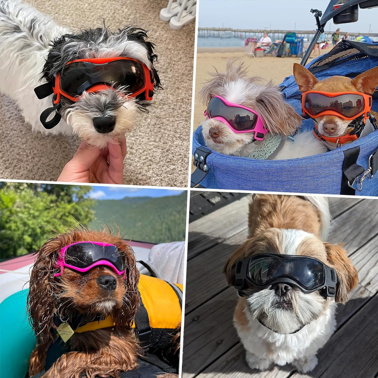 Dog Goggles UV Protection Sunglasses for Small/ Medium Dogs