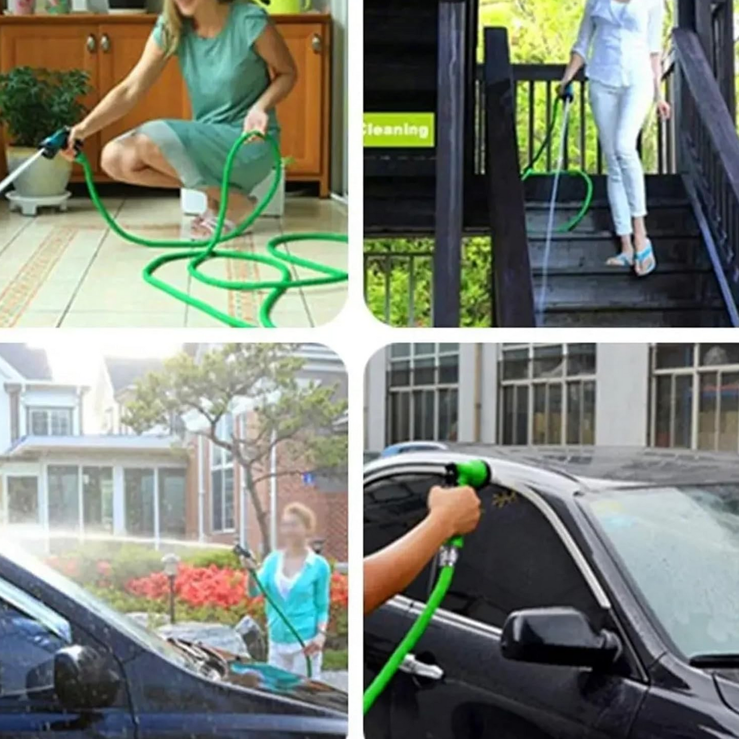 Garden Hose Water Hose Expandable Multi-Function Water Gun Sprayer for Gardening Car Pet Washing