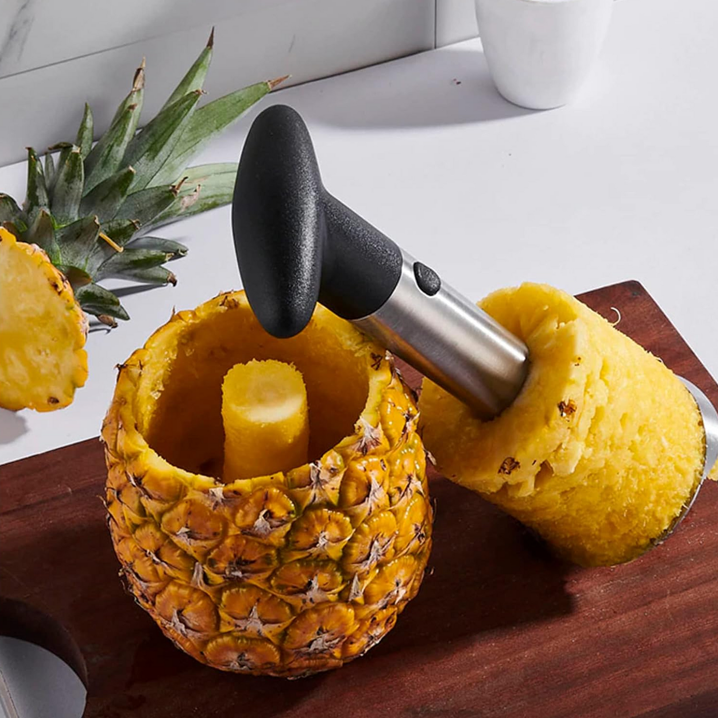 Pineapple Corer Slicer Stainless Steel Fruit Pineapple Peeler Cutter Eye Peeler for Home and Kitchen