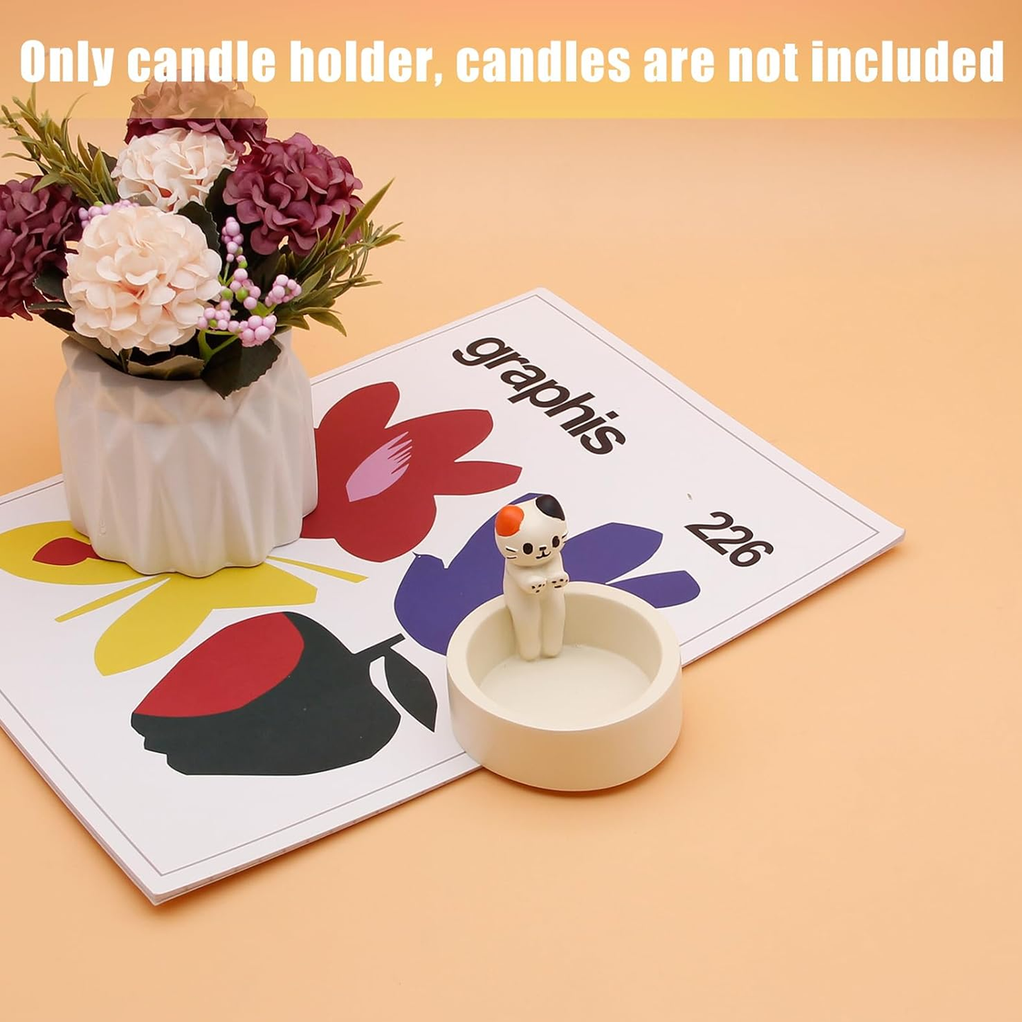 Cat Candle Holder Cute Kitty Cartoon Kitten Candle Holder Warming Paws Sticks Holder For Cat Lovers