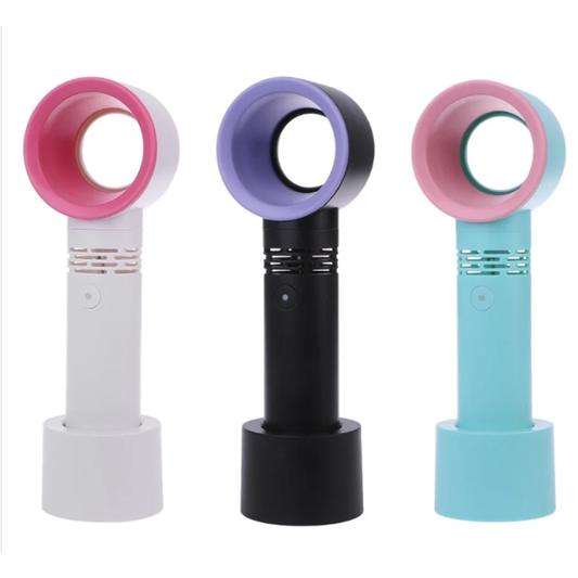 USB Rechargeable Mini Fan Portable Bladeless Makeup Cooling Fan for Home Outdoor