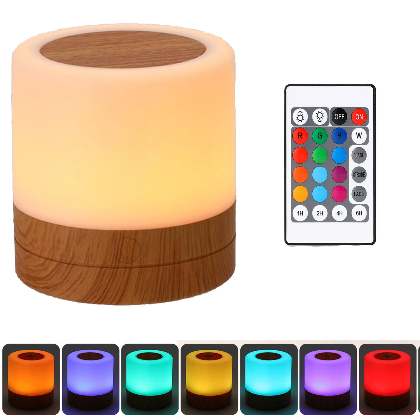 Colors Night Light for Bedrooms Living Room Portable Table Bedside Lamps