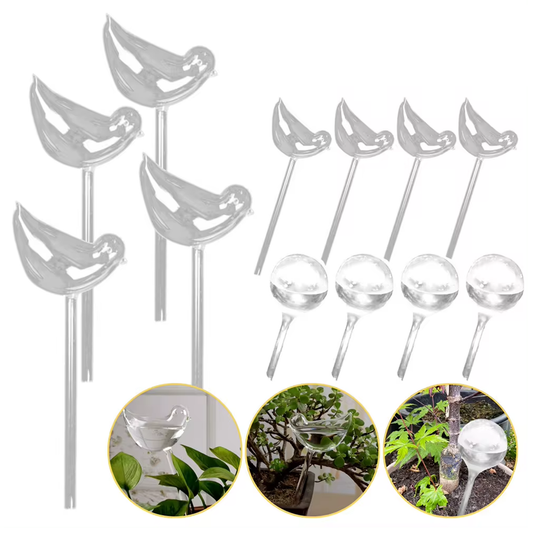 Automatic Watering Globes Birds Self Feeder Balls Irrigation Planter Insert Stakes for Indoor Outdoor Garden