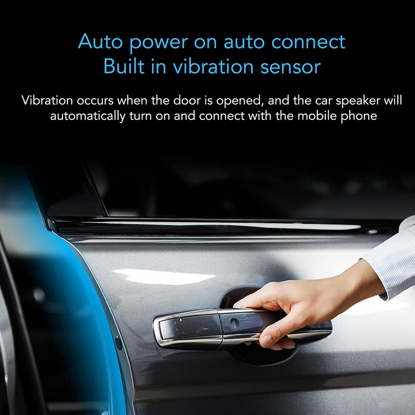 Car Hands Bluetooth Speaker Cell Phone for Cell Phone Car Kit with Back Clip, Auto Power On Off