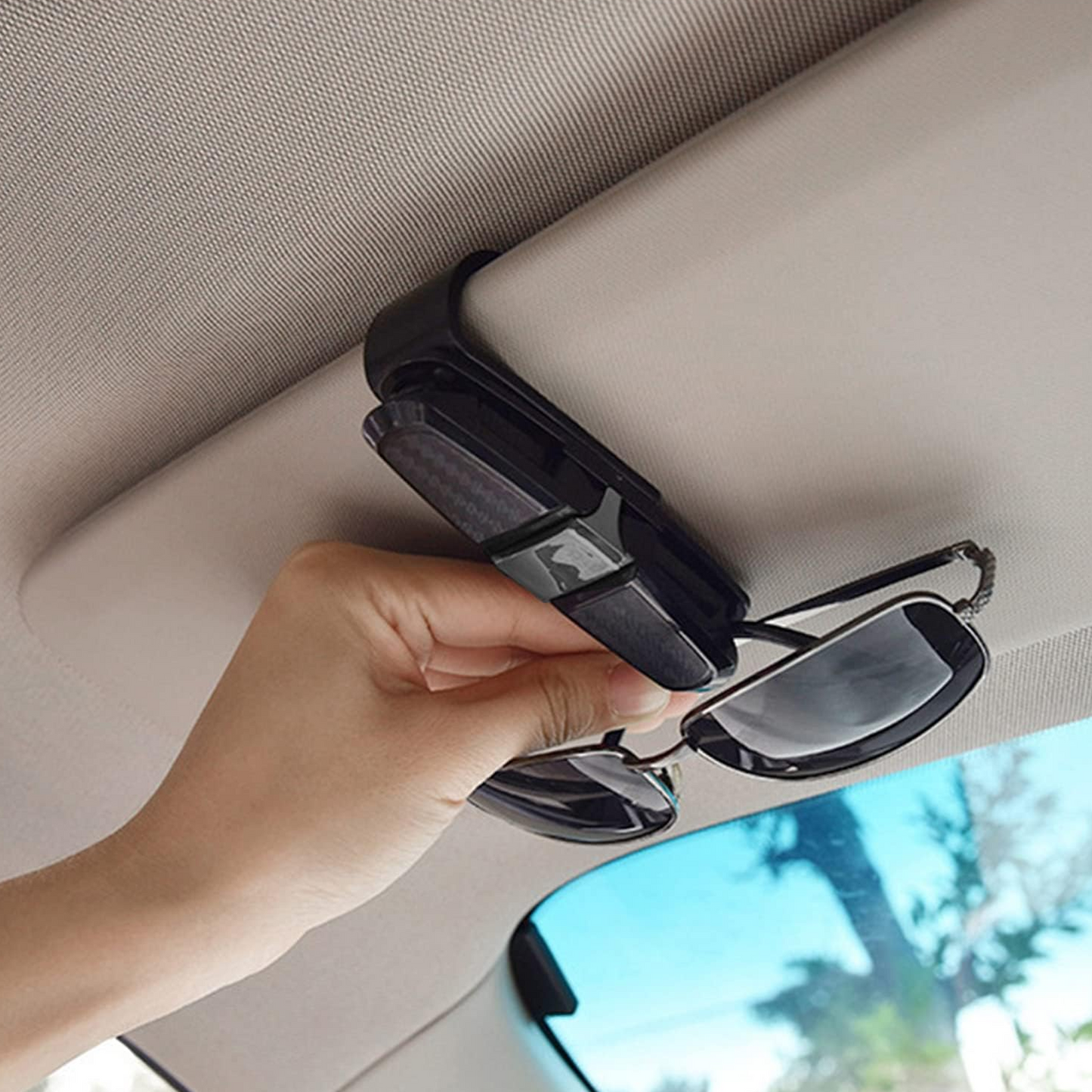 SunGlasses Holders Clip Hanger Eyeglasses Mount 180 Degree Rotational Holder for Car Sun Visor