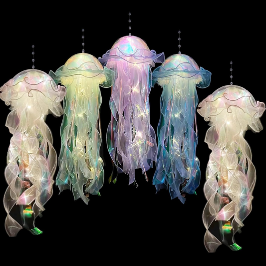 Ocean Jelly-Fish Lights Hanging Niight Light Perfect Gift for Birthdays Christmas Halloween Bedroom