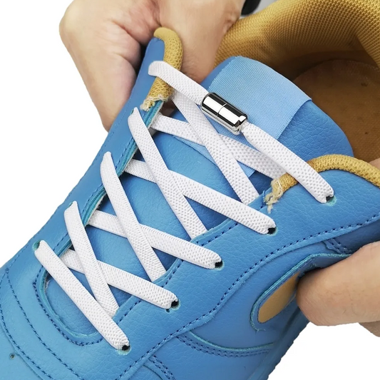 Elastic Flat Shoelaces No Tie laces Metal Lock Creative Kids Adult Sneakers Shoelace Lazy Laces