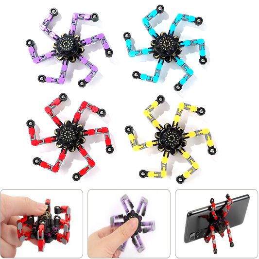 Transformable Fingertip Gyro Fidget Spinners Robot Spinner Stress Relief for Kids Girls Boys Adults