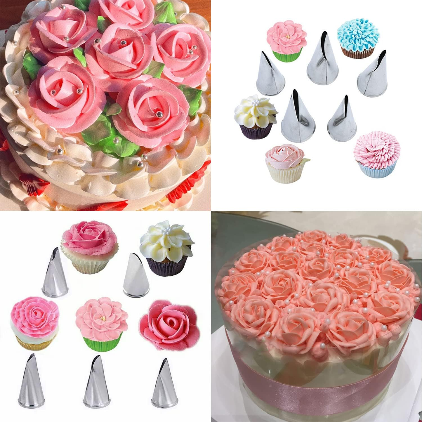 Large Cake Decorating Piping Tips Set Frosting Piping Pastry Kit Baking Tools For Cookies