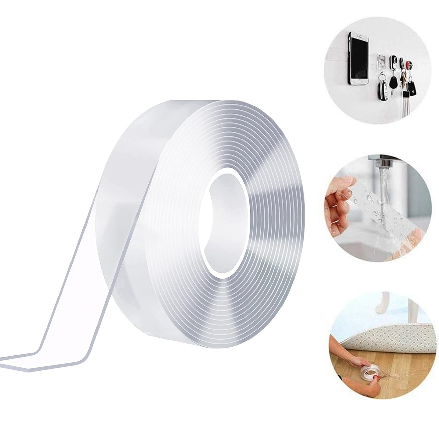 Nano Double Sided Tape Removable Traceless Adhesive Foam Tape for Carpet, Poster Sticky Wall