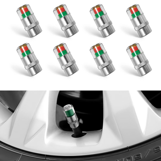 Car Tire Pressure Monitor Valve Stem Caps Sensor Indicator Easy to Read 3 Color Eye Alert