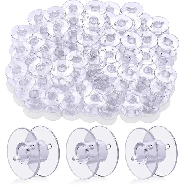 25Pcs Plastic Sewing Machine Bobbins with Case for Janome Brother Singer