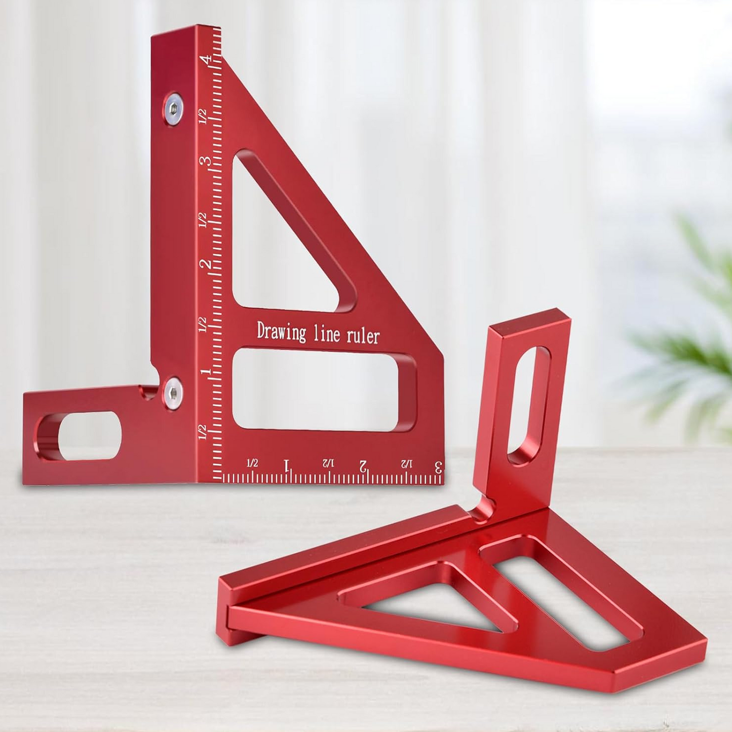 3D Multi-Angle Measuring Ruler Woodworking Square Protractor for Engineer Carpenter