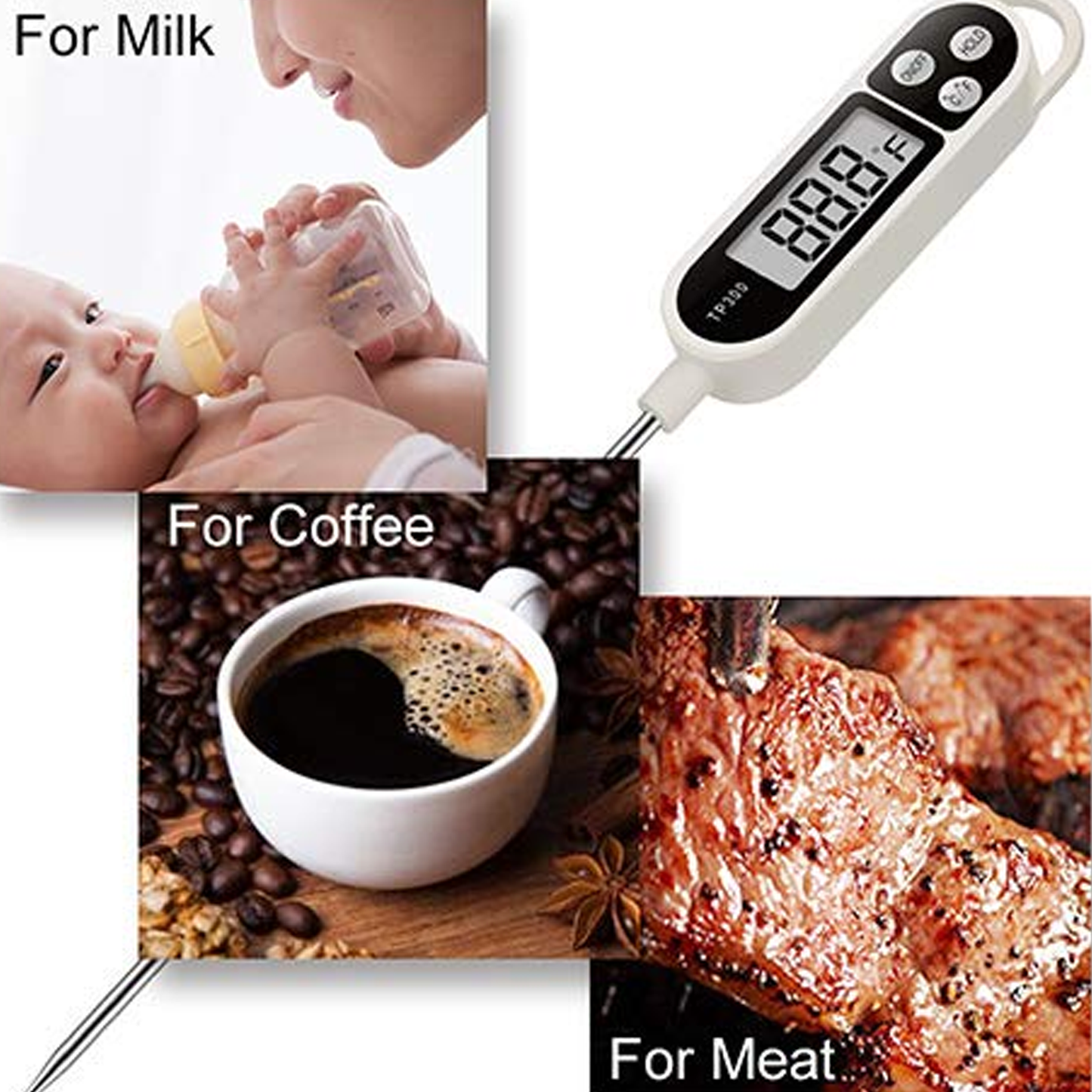 Digital Kitchen Meat Food Candy Thermometer for Oil Deep Fry BBQ Grill Smoker Pork Milk