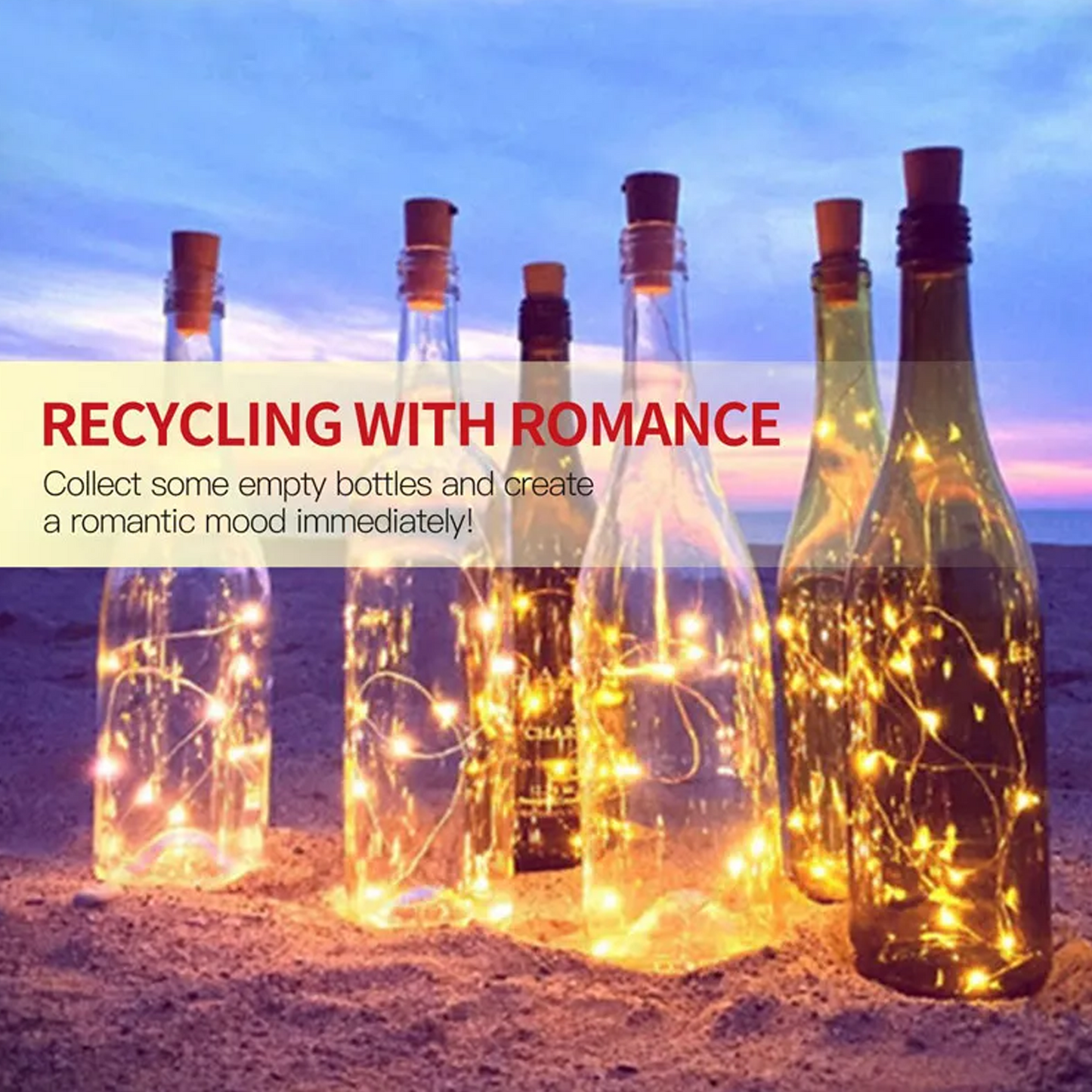 Wine Bottle Cork Lights Battery Operated Fairy Mini String Lights for Party Christmas Halloween Wedding Decoration