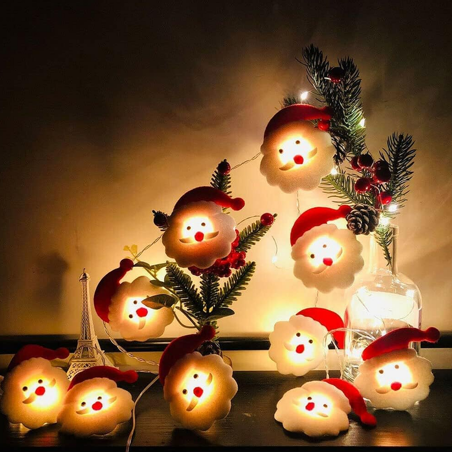 Christmas Snowman String Lights Waterproof Light Up for Xmas Indoor Outdoor Decorations